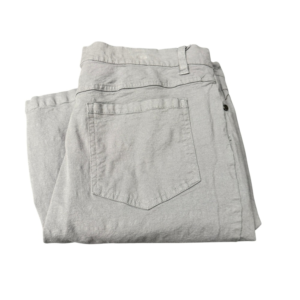 Free Fly Pants Mens 34x29 ACTUAL Gray Lightweight Coastal Cotton Bamboo HEMMED